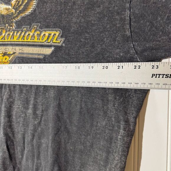 VTG 90s Harley-Davidson Las Vegas Cafe T-Shirt XL Gray Graphic Print Biker Moto - Picture 4 of 8